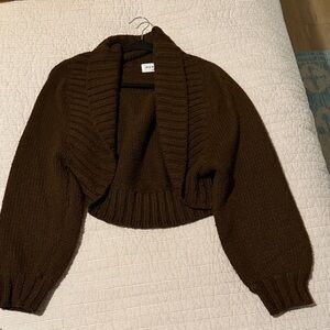 Elegant Brown Women's Shrug